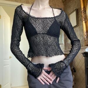 Rare vintage fishnet lace top